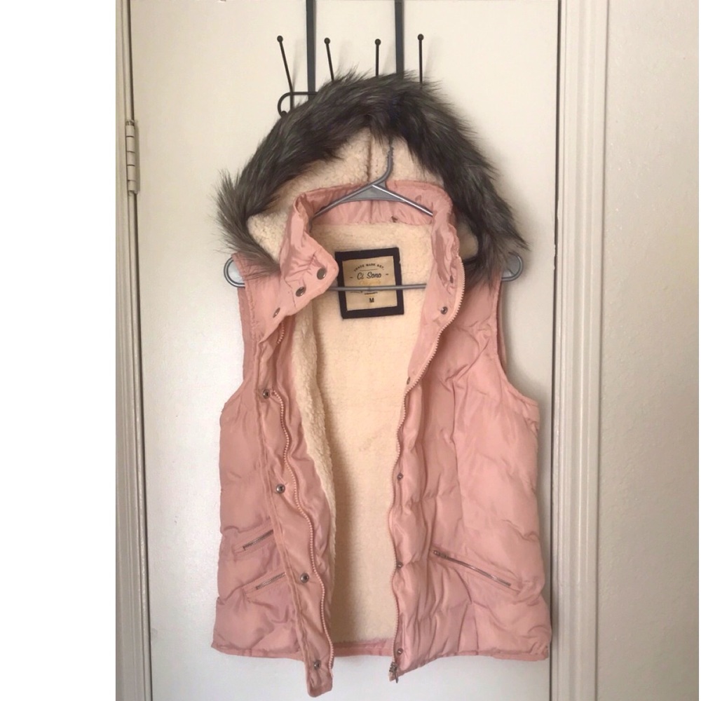Puffer Vest w/ Fur Hood